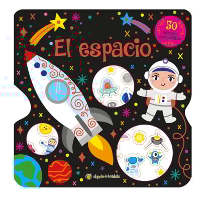 Libro El espacio con 50 stickers acolchaditos