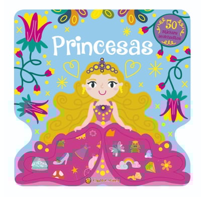Libro Princesas con 50 stickers acolchaditos