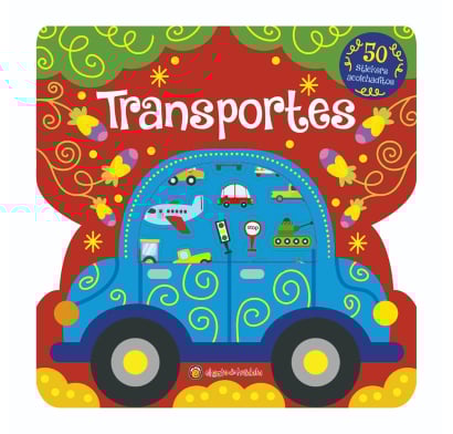 Libro Transportes con 50 stickers ccolchaditos