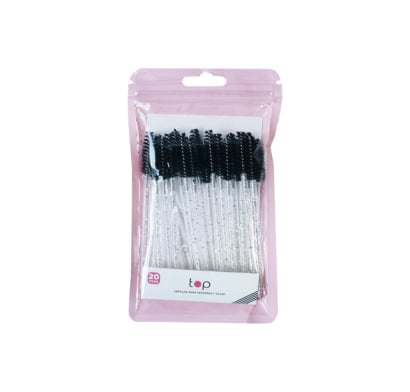 Cepillo para Pestañas Top Negro 20 Unidades