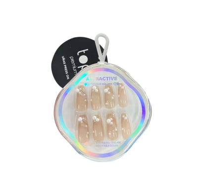 Uñas Adhesivas Top Premium Press On Perlas 30 Unidades