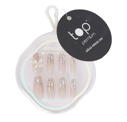 Uñas Adhesivas Top Premium Press On Mariposas 30 Unidades  