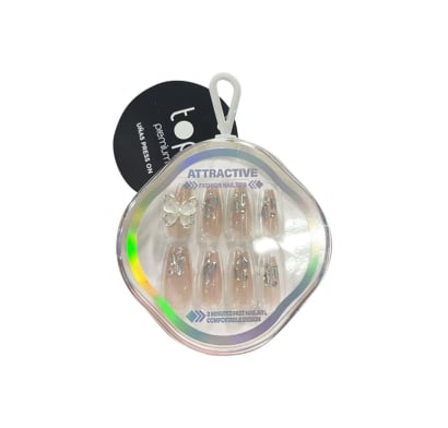 Uñas Adhesivas Top Premium Press On Mariposas 30 Unidades