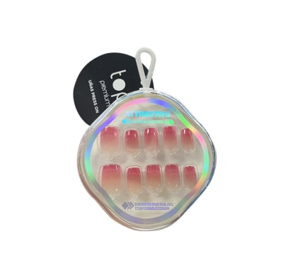 Uñas Adhesivas Top Premium Press On Rosadas 30 Unidades