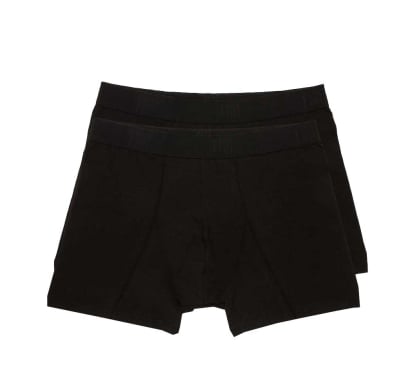 Boxers de Algodón Ego Negro Liso Talle G 2 Unidades