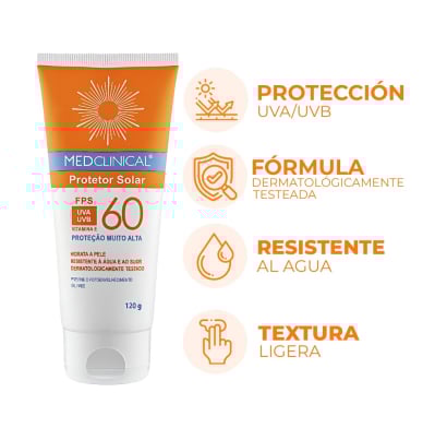 Protector Solar Medclinical FPS60 120 g
