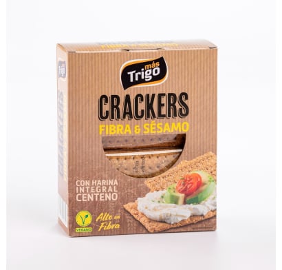 Galletas Crackers Más Trigo Fibra y Sésamo 240 g 