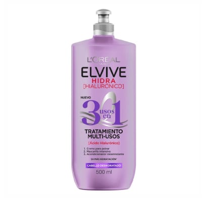 Crema para Peinar Elvive Hidra Hialurónico 3 en 1 500 ml 