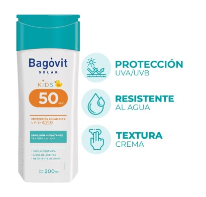 Protector Solar Bagovit Niños Emulsión FPS50 200 ml