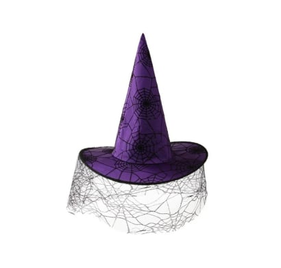 Sombrero de Bruja Mis Petates Tul Violeta