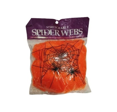 Telaraña Decorativa Mis Petates con Arañas Naranja