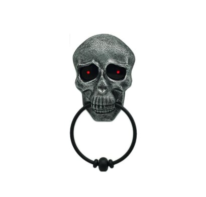 Colgante Calavera Mis Petates para Puerta Plateado