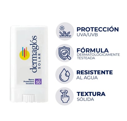 Protector Solar Dermaglós en Barra FPS50+ 14 g