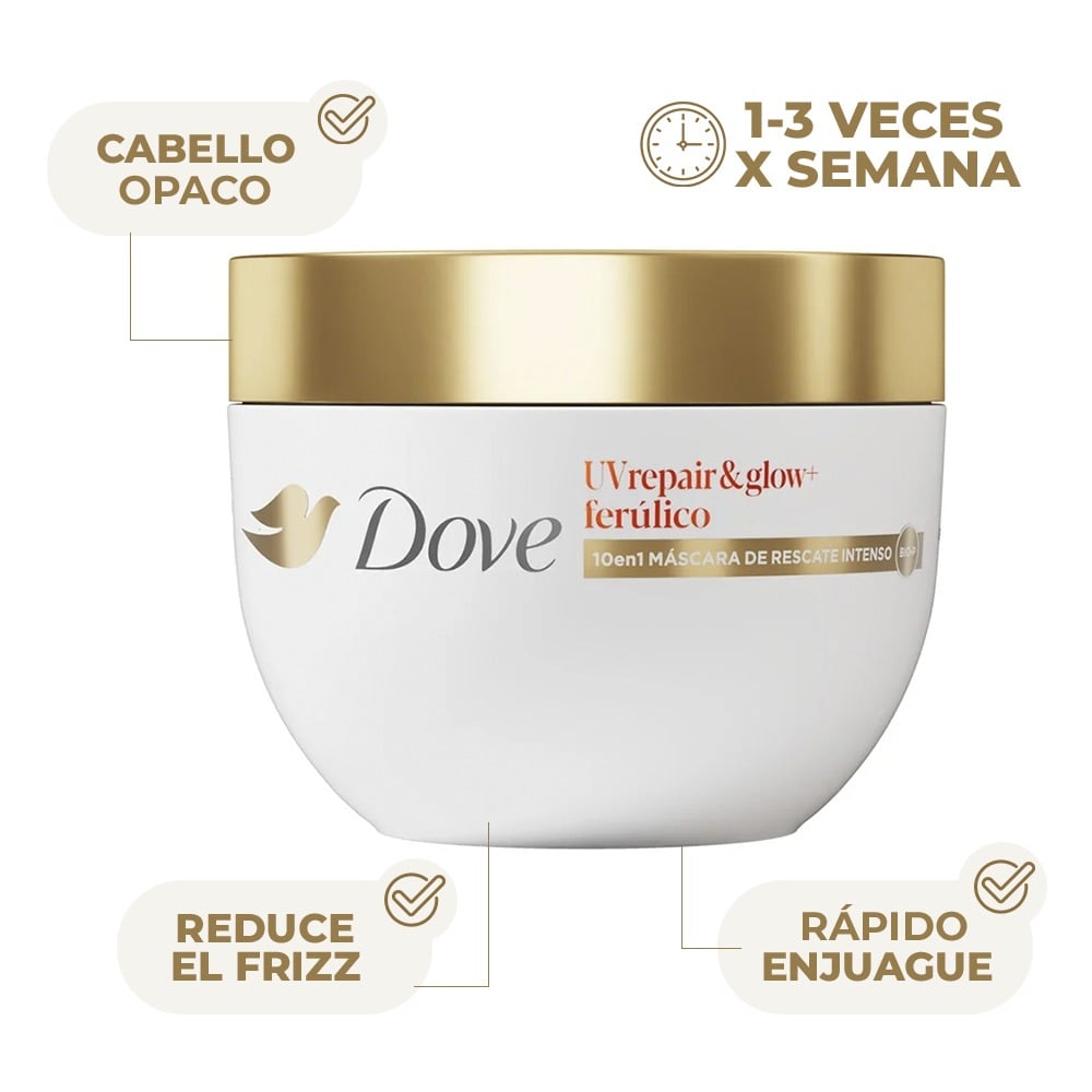 Mascarilla Capilar Dove UV Repair & Glow 250 g
