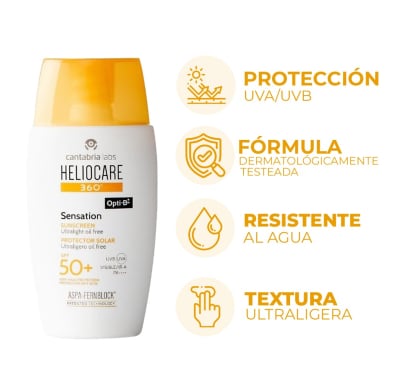 Protector Solar Heliocare 360° Sensation FPS50+ 50 ml
