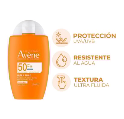 Protector Solar Avène Ultra Fluid Ultra Mat FPS50+ 50 ml