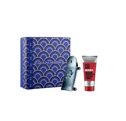 Cofre Carolina Herrera Perfume 212 Heroes Men EDT 90 ml + Gel de Ducha 100 ml