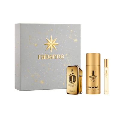 Cofre Rabanne Perfume Million Gold Intense EDP 50 ml + Mini Talla 10 ml + Desodorante 150 ml