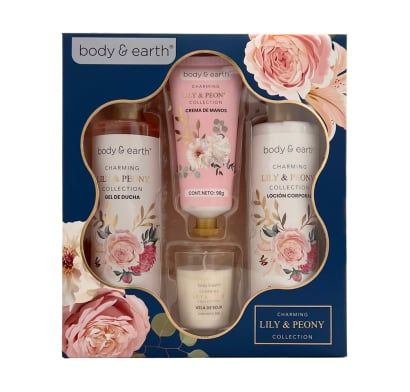 Set Body & Earth Peony and Lily 3 Unidades + Vela
