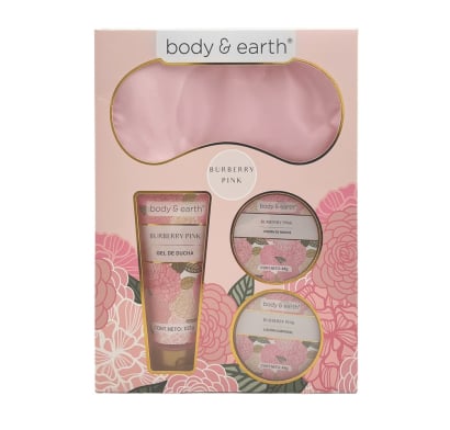 Set Cremas Body & Earth Burberry Pink 3 Unidades + Antifaz