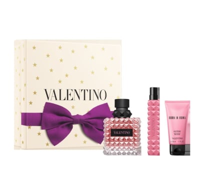 Cofre Valentino Perfume Born In Roma Donna EDP 100 ml + Mini Talla 10 ml + Loción Corporal 50 ml
