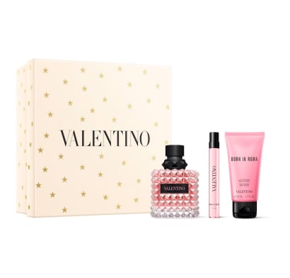 Cofre Valentino Perfume Born In Roma Donna EDP 100 ml + Mini Talla 10 ml + Loción Corporal 50 ml