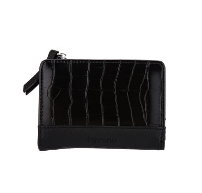Monedero Terrano Brasil Croco Negro