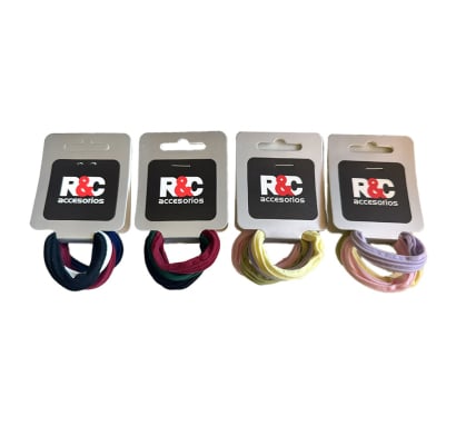 Gomitas para el Pelo R&C Banda Rayada 4 Unidades Colores Surtidos