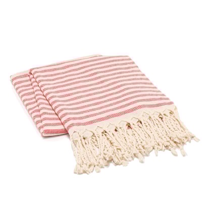 Pareo Pimentón Rayado Rojo