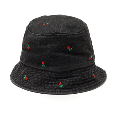 Sombrero Pimentón Negro Bordado