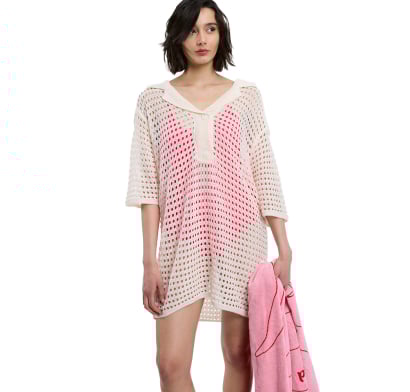 Vestido Balbina Pimentón Blanco Talle G