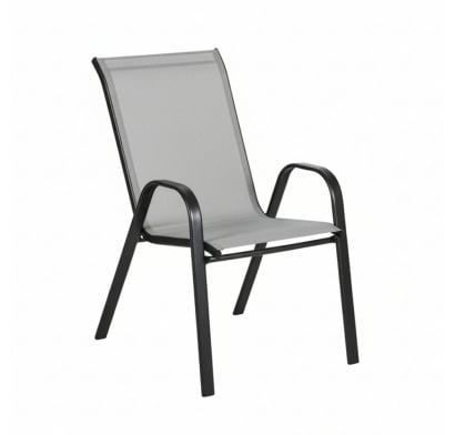 Silla de Textilina y Acero Gris