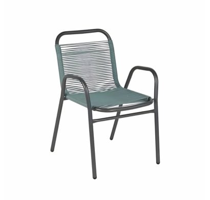 Silla de Jardín Símil Rattan Verde 