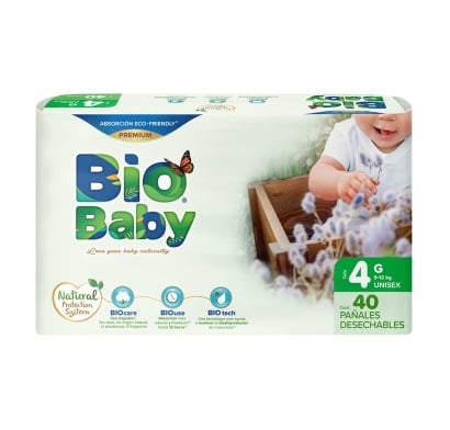 Pañales BioBaby Talle G 40 Unidades
