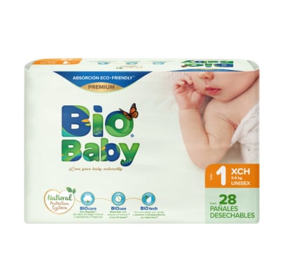 Pañales BioBaby Talle XCH 28 Unidades