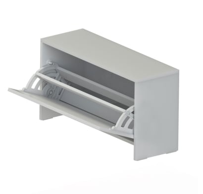 Zapatera Apilable con Puerta Blanca