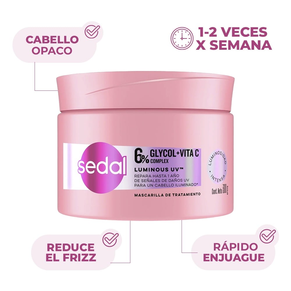 Mascarilla Capilar Sedal Luminuous UV 300 g