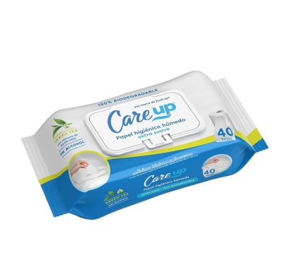 Papel Higiénico Húmedo Care Up Té Verde 40 Unidades