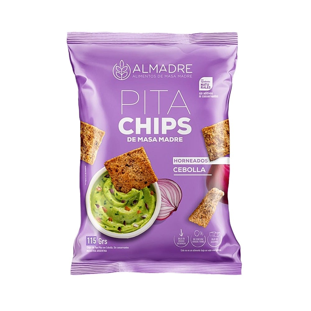 Snack Pita Chips de Masa Madre Sabor Cebolla 115 g