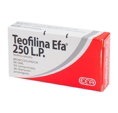 Teofilina Efa 250 mg 20 Comprimidos LP