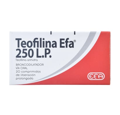 Teofilina Efa 250 mg 20 Comprimidos LP