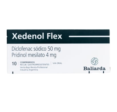 Xedenol Flex 50 mg/4 mg 10 Comprimidos Recubiertos Gastrorresistentes
