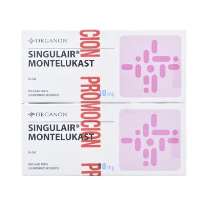Singulair 10 mg 30 Comprimidos Recubiertos 2 Unidades