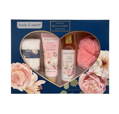 Set de Ducha Body & Earth Charming Lily & Peony 2 Unidades