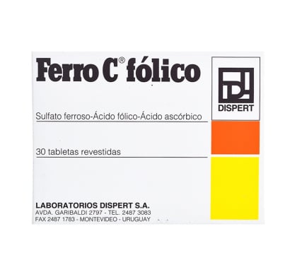 Ferro C Fólico 30 Tabletas Revestidas