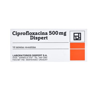 Ciprofloxacina Dispert 500 mg 16 Tabletas Revestidas