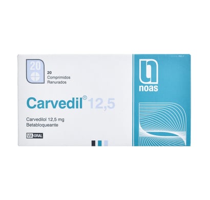 CARVEDIL 12.5 MG 20 COMPRIMIDOS