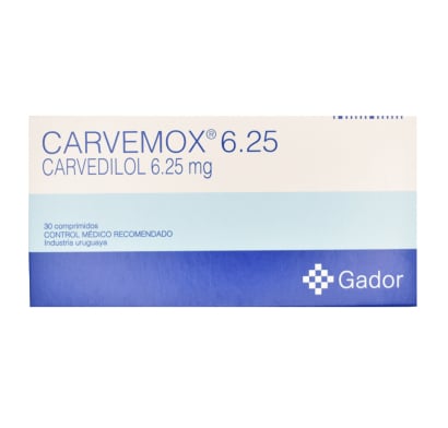 Carvemox 6.25 mg 30 Comprimidos