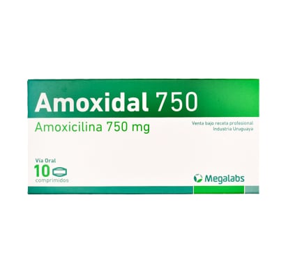 Amoxidal 750 mg 10 Comprimidos