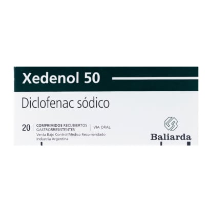 Xedenol 50 mg 20 Comprimidos Recubiertos Gastrorresistentes